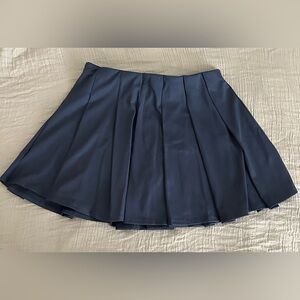 Active Navy Blue Pleated Skirt